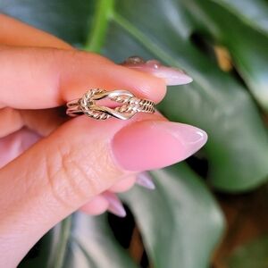 Silver Knot Twist Ring - Elegant Women’s Jewelry